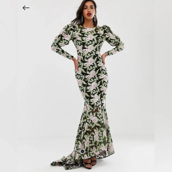 asos edition embroidered dress Aradia Embroidered Mini Dress | Disturbia main image 1